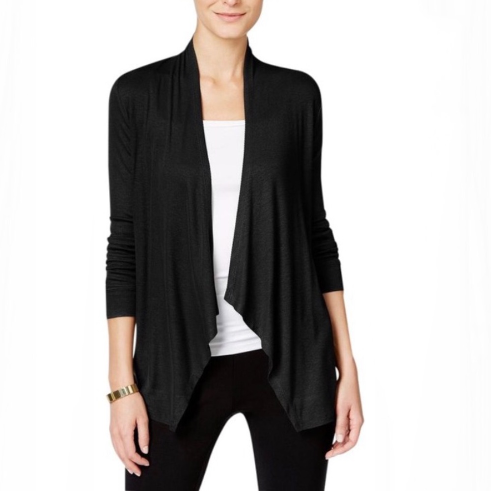 AMBIANCE LONG SLEEVE HI.LOW HEM CARDIGAN